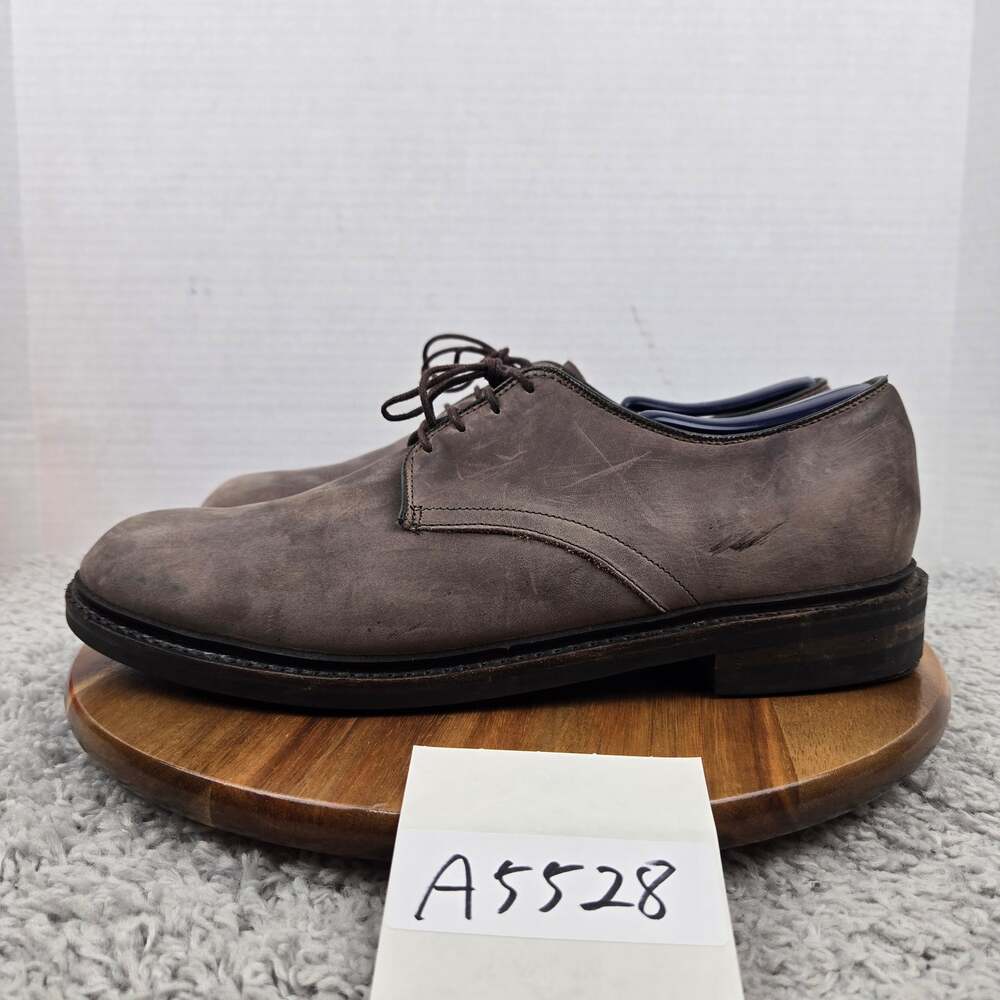 Allen Edmonds Mens 11D Surrey Brown Nubuck Weatherproof Derby Oxford Dress Shoe